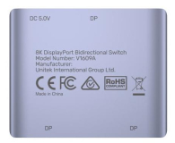 UNITEK Dwukierunkowy przełącznik DP 1.4 8K 2-na-1 V1609A - 1107923 - zdjęcie 4